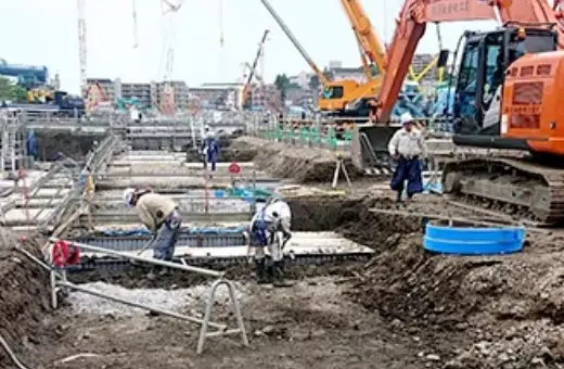 床付け作業